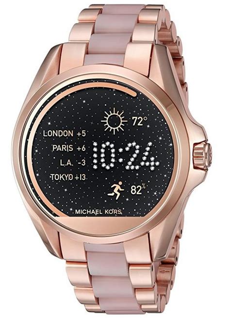 michael kors rose gold diamond face smartwatch womens|michael kors bradshaw smartwatch gold.